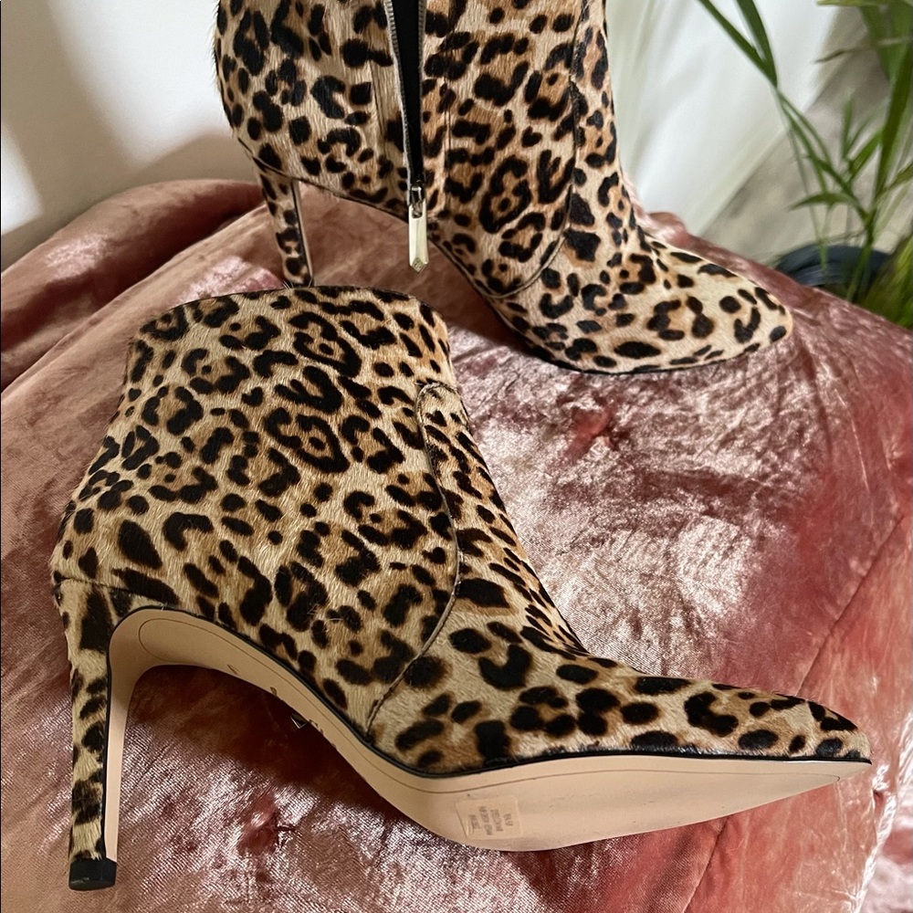 Sam Edelman leopard print booties